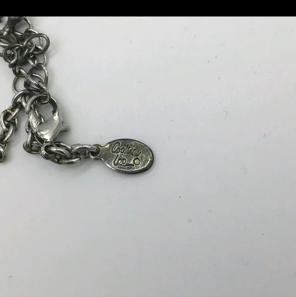 Cookie Lee Charm Necklace – Silver Tone with Leaf & Flower Charms EXC - Picture 9 of 11